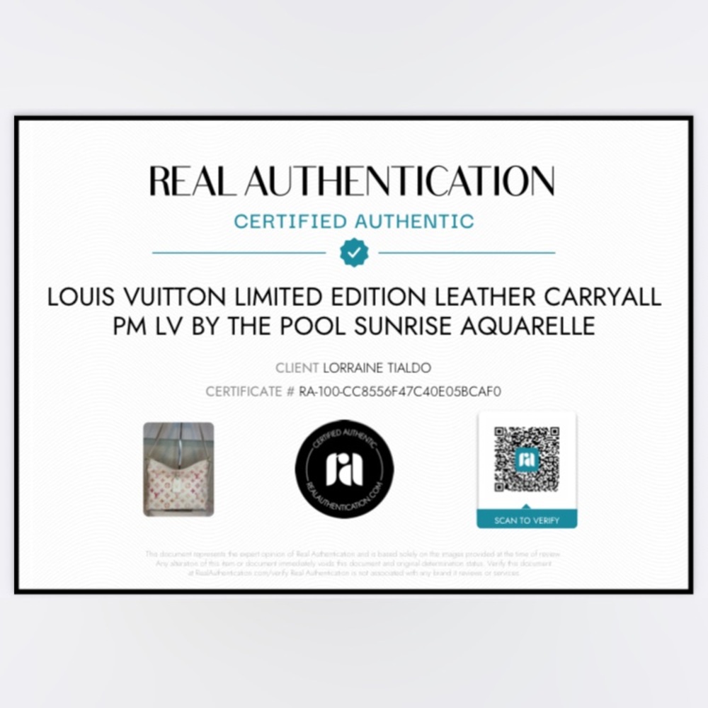 LV NWT LTD EDT LV By the Pool CarryAll PM Shoulder Bag in Sunrise Aquarelle, COA - Picture 2 of 12
